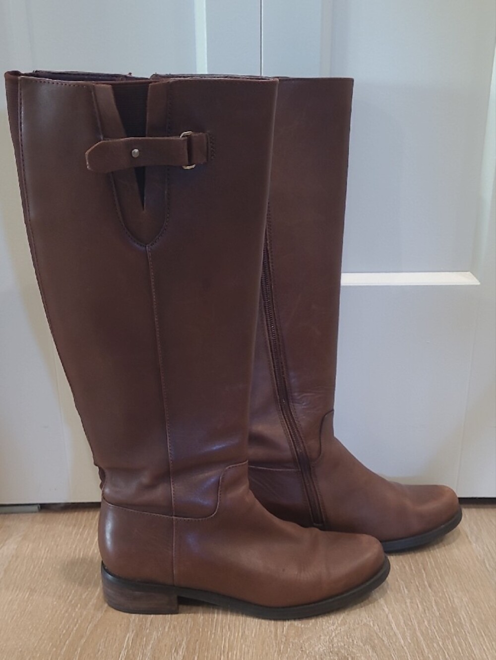 Blondo Volly Brown Leather Tall Riding Boots - Picture 5 of 12